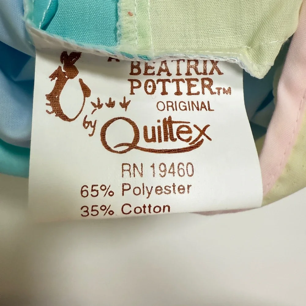 Quiltex Peter Rabbit Diaper Stacker vintage Pastel Beatrix Potter nursery Decor